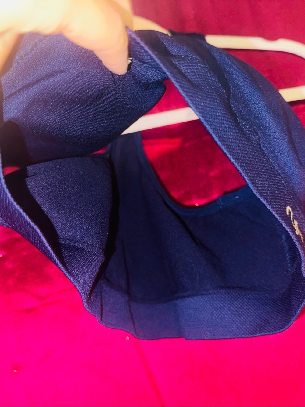 👑 Size Large Padded Ryka Navy Blue Racerback Sports Bra - Picture 2 of 7